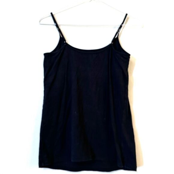 Mimi Maternity Adjustable Strap Scoop Neck Cami Top Black Small - Picture 2 of 2